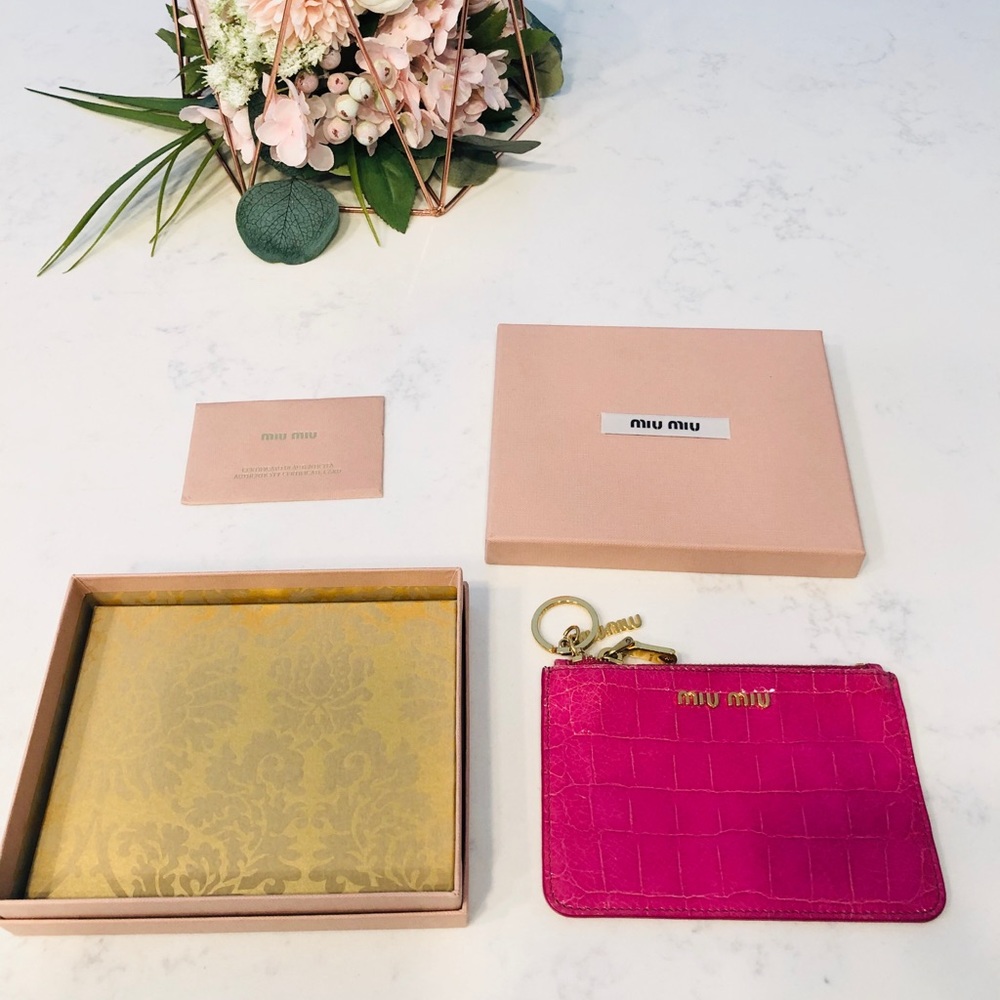 Authentic miu miu card holder